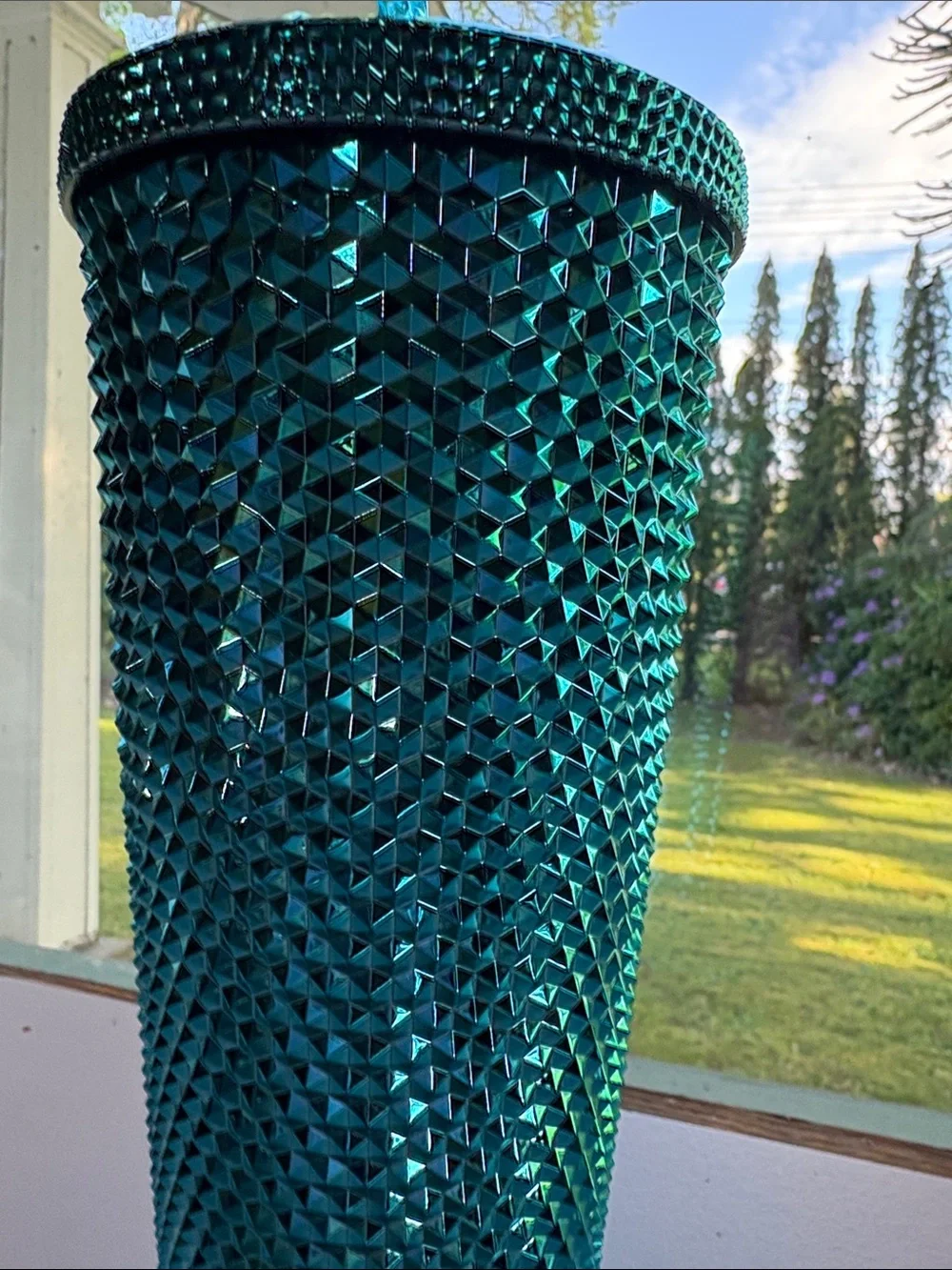 Starbucks Teal Studded Tumbler with Straw